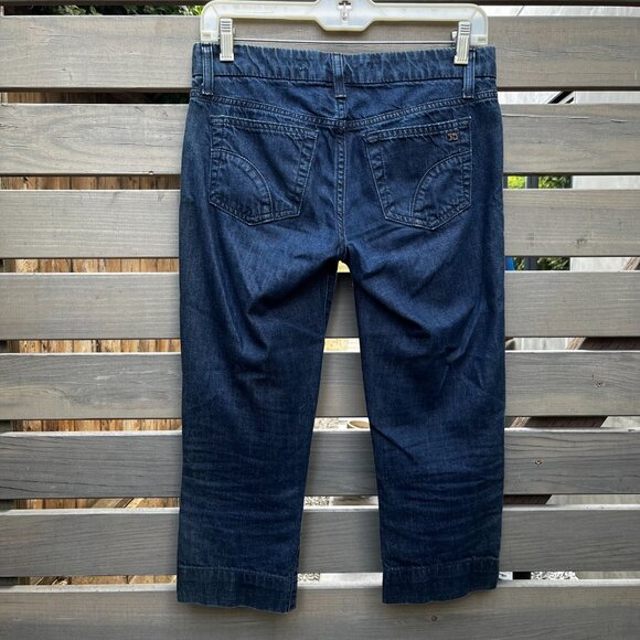JOE'S Jeans Socialite Kicker Dk Blue Crop Jeans, Size 24, 19.5" Inseam - Picture 3 of 4